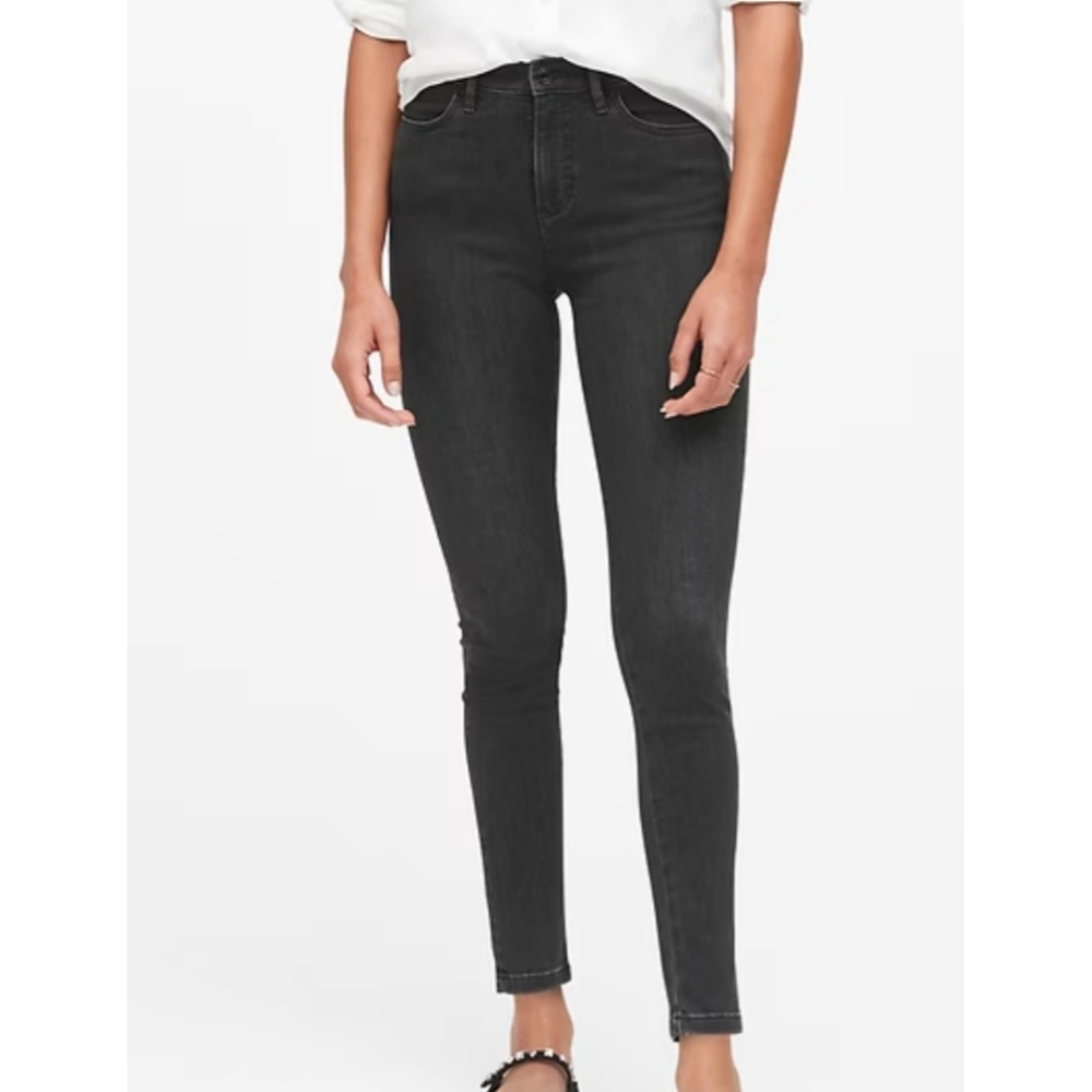 Banana Republic womens high rise skinny jeans/jegging size 2 black